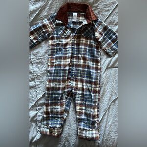 9 mo Carters one piece flannel outfit